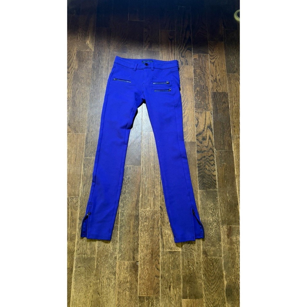 Guess Womens Skinny Pants Zipper Pockets Royal Blue 23